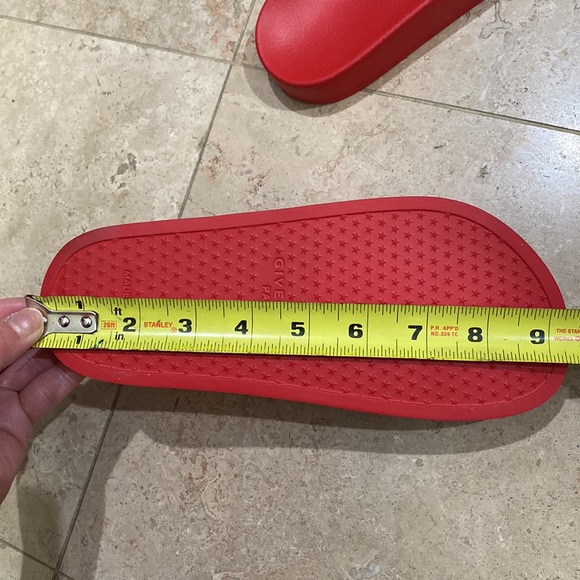 Authentic Givenchy Red Logo Slides - Picture 10 of 11